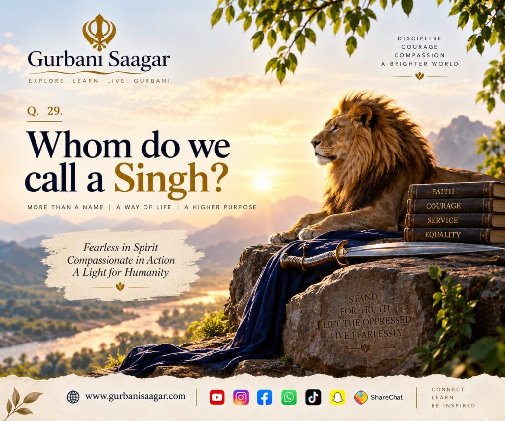 Q. 29. Whom do we call a Singh? img 20260911 wa0013